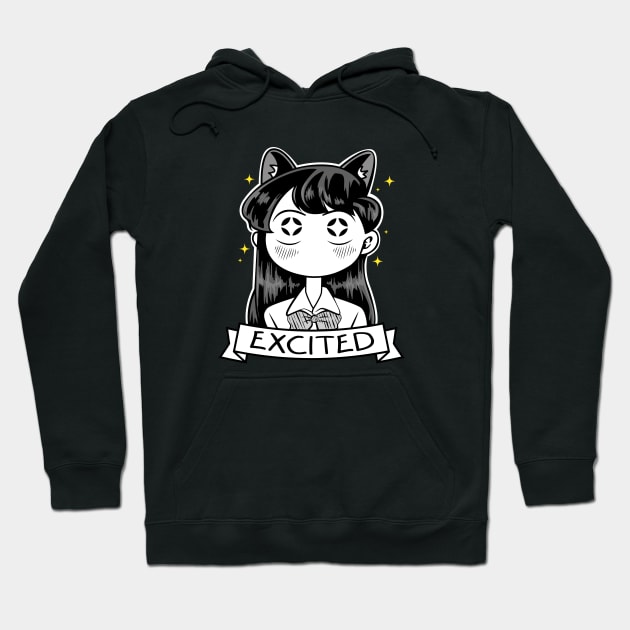 Komi-san is Excited Hoodie by Merch Sloth